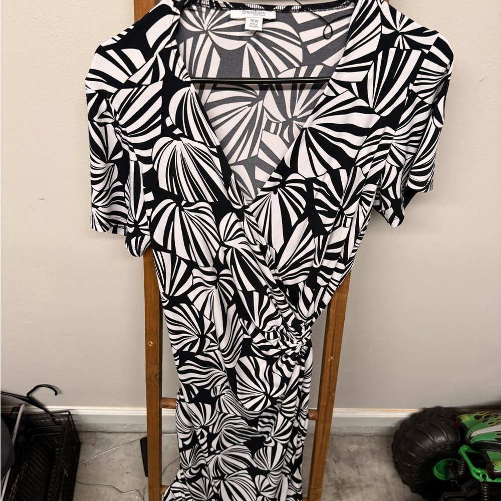 Dress Barn Black and White Patterned Dress
